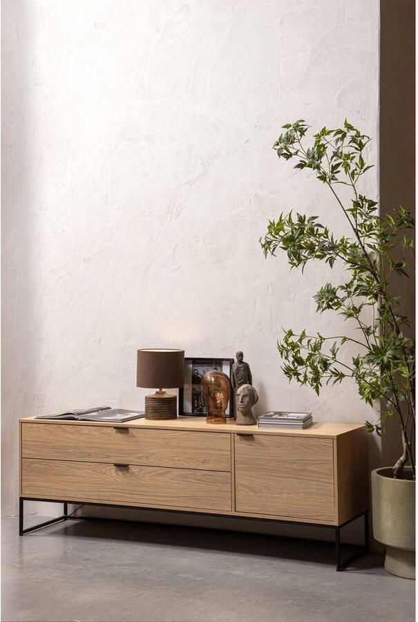 WOOOD Tv-meubel Silas TV-board Commode 2 lades en 1 deur veel opbergruimte breedte 120 of 180 cm - Foto 2