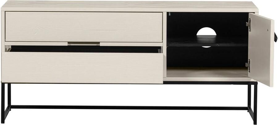 WOOOD Tv-meubel Silas TV-board Commode 2 lades en 1 deur veel opbergruimte breedte 120 of 180 cm - Foto 5