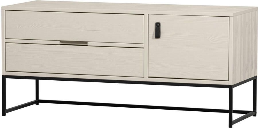 WOOOD Tv-meubel Silas TV-Lowboard Commode 2 lades en 1 deur veel opbergruimte breedte 120 of 180 cm - Foto 4