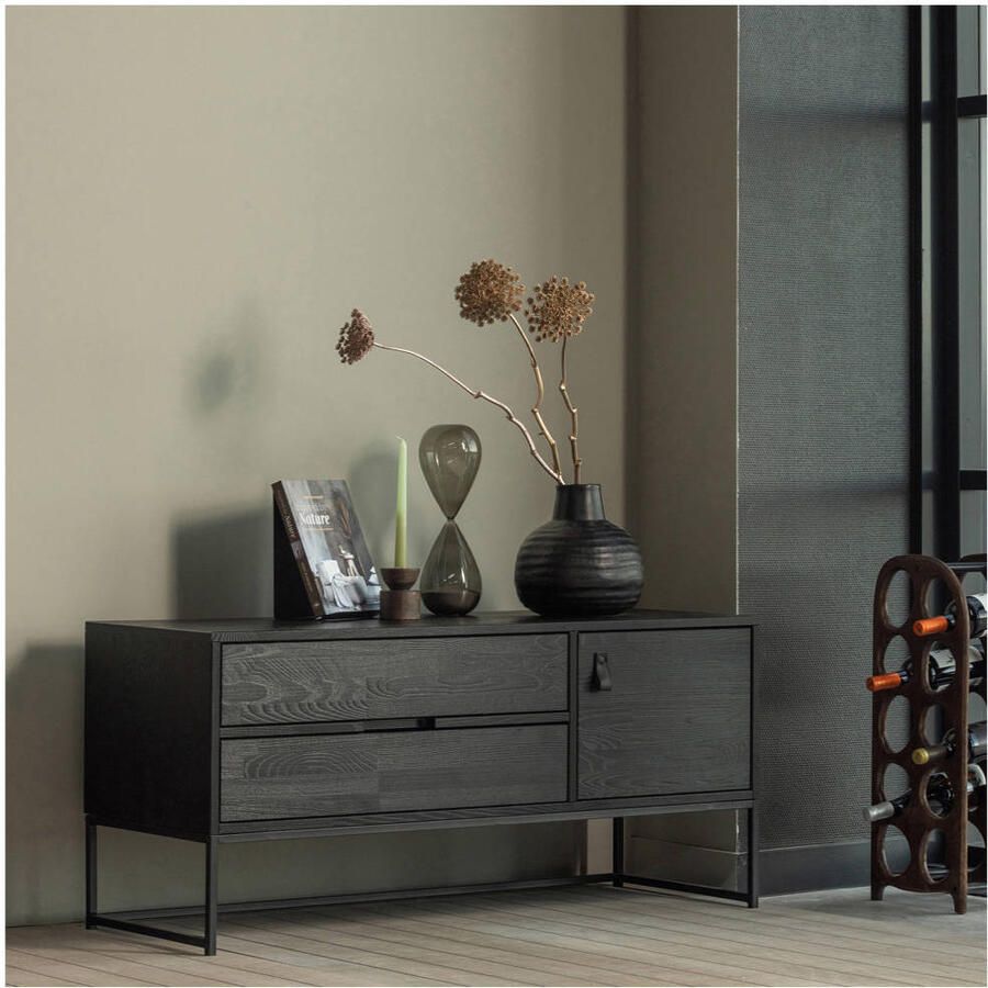 WOOOD Tv-meubel Silas TV-board Commode 2 lades en 1 deur veel opbergruimte breedte 120 of 180 cm