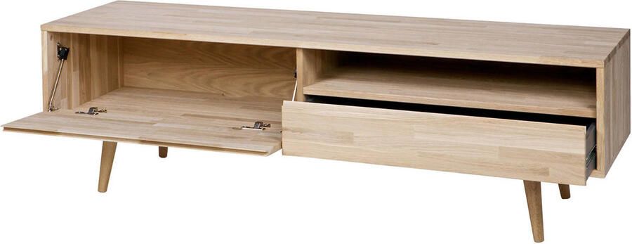 WOOOD Tygo TV-Meubel Met Retro Poten Eiken Onbehandeld 47x150x44 - Foto 2