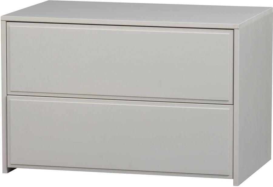 WOOOD Yissa Tv-Meubel Met Twee Lades Grenen Hout Wolkengrijs - Foto 3