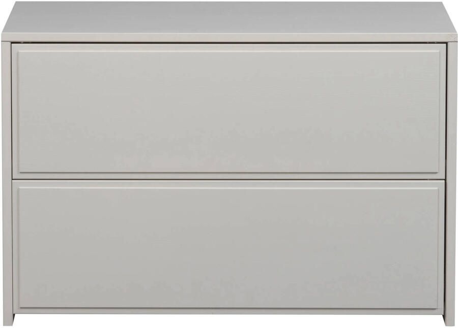 WOOOD Yissa Tv-Meubel Met Twee Lades Grenen Hout Wolkengrijs - Foto 2