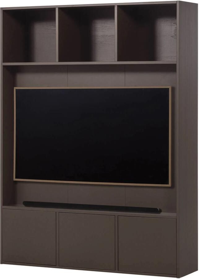 WOOOD Meggy Tv Opbergkast Grenen hout Middenbruin 215x160x40