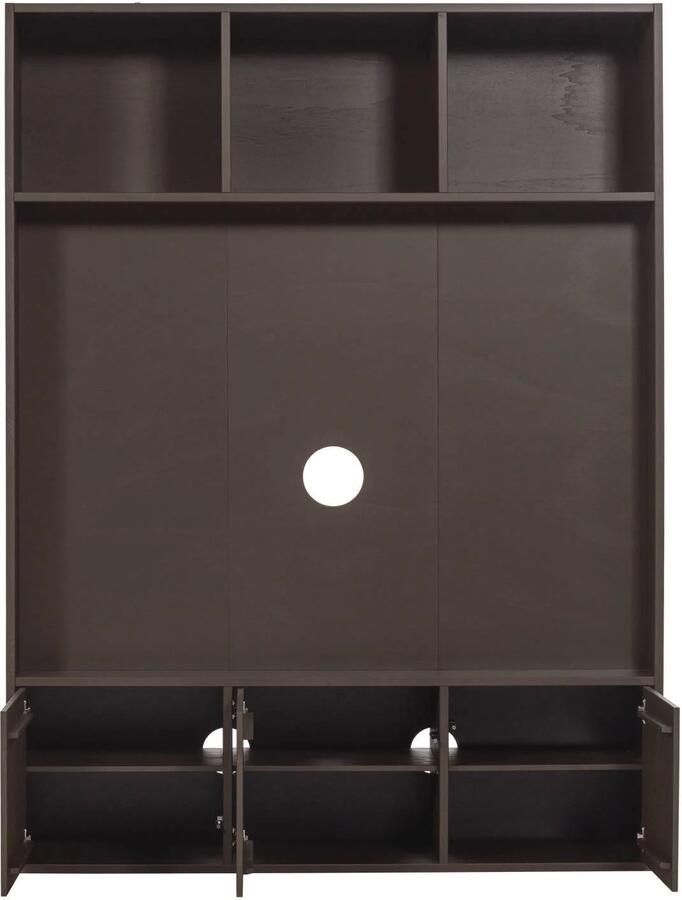 WOOOD Meggy Tv Opbergkast Grenen hout Middenbruin 215x160x40 - Foto 3
