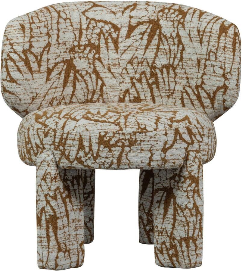 WOOOD Upke Fauteuil Met Dessin Geweven Stof Naturel Bruin 76x75x69 cm - Foto 2