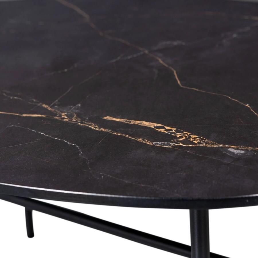WOOOD Vajen Salontafel Marmeren Look Zwart 34x80x60 cm - Foto 3