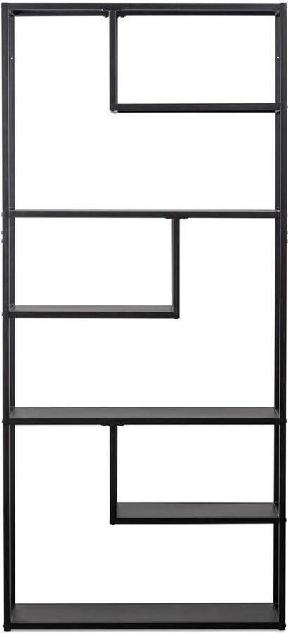 WOOOD Teun Vakkenkast Metaal Zwart 188x85x35 - Foto 2