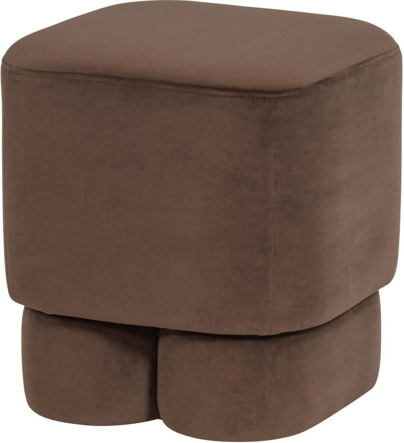 WOOOD Valen Poef Velvet Bruin 42x40x40