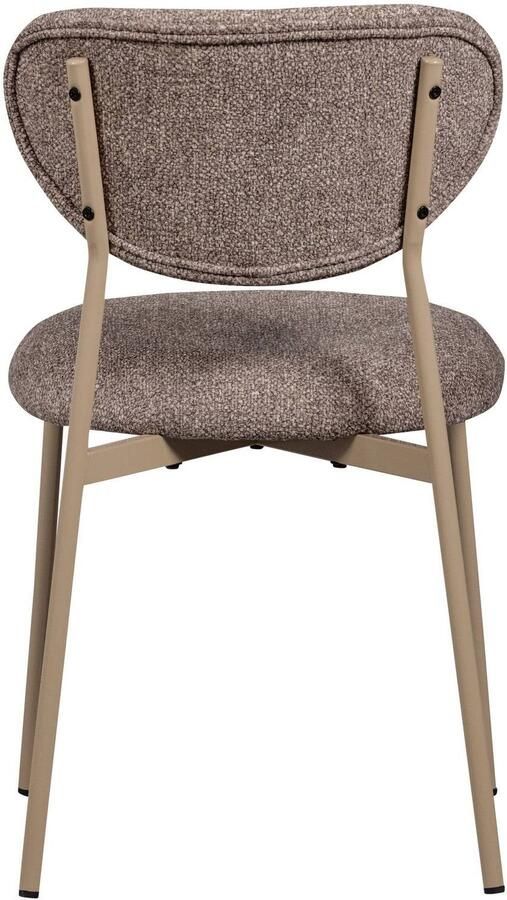WOOOD Valor Eetkamerstoelen Polyester Bruin Set van 2 - Foto 3