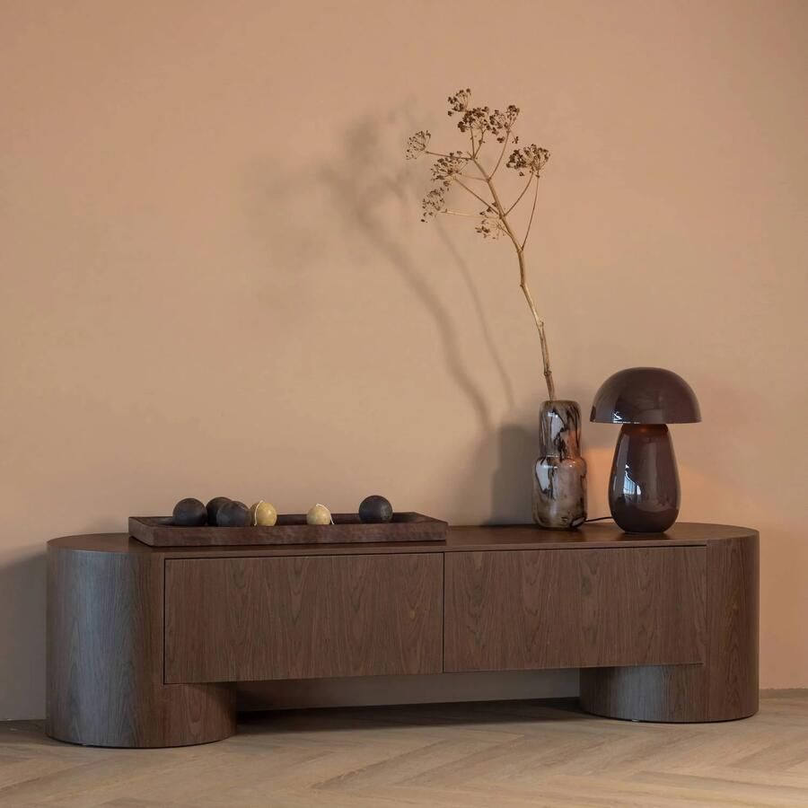 WOOOD Velari Tv Meubel 200 CM Hout Fineer Bruin 50x200x50 - Foto 2