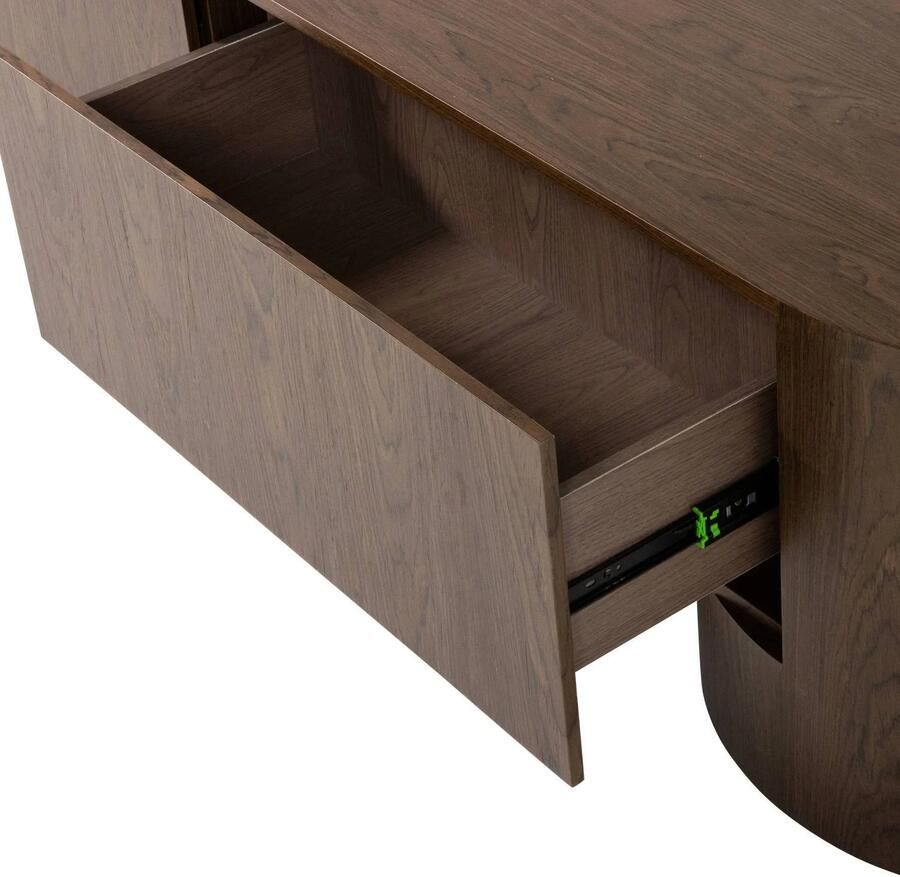 WOOOD Velari Tv Meubel 200 CM Hout Fineer Bruin 50x200x50 - Foto 3