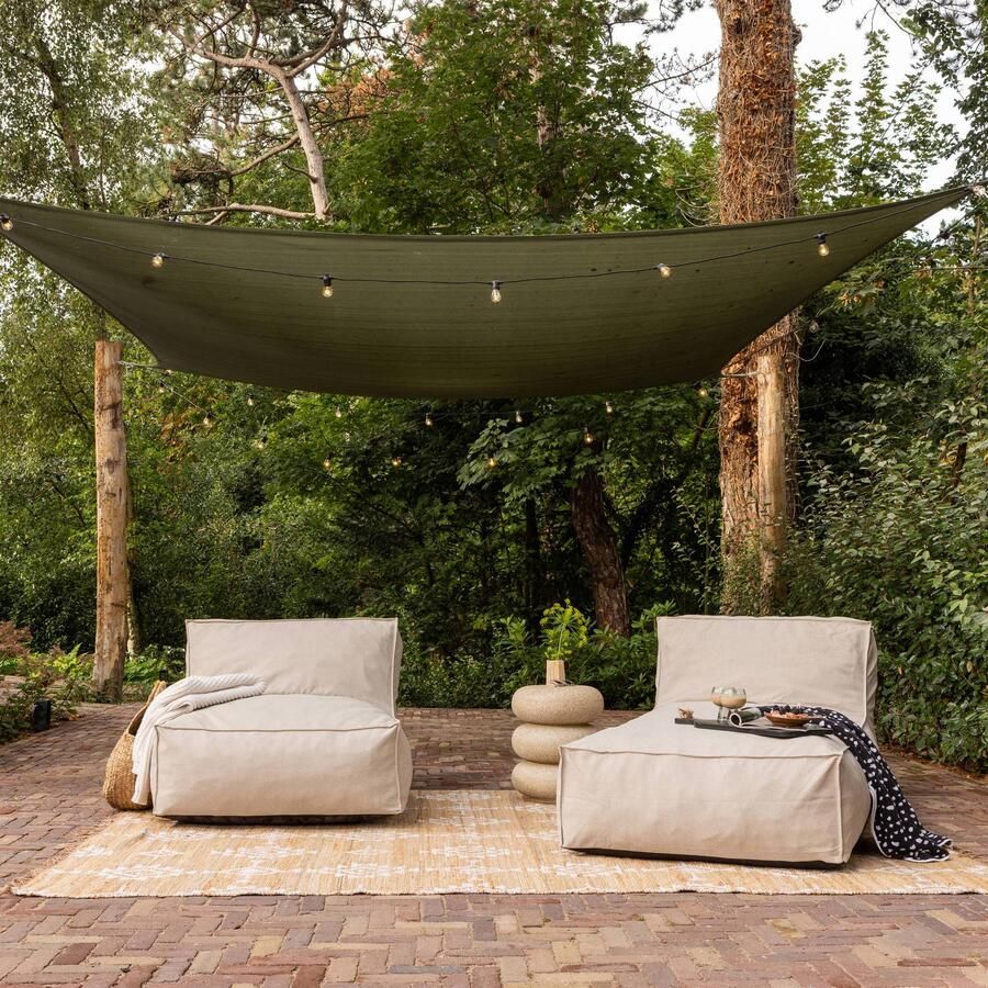 WOOOD Velora Loungestoel Tuin Polyester Zand 80x95x95 - Foto 2