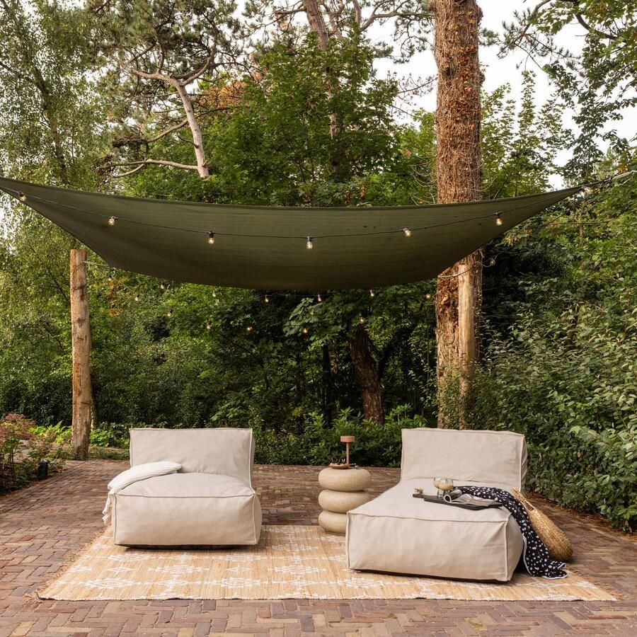 WOOOD Velora Tuin Ligbed & Loungestoel Polyester Zand Set van 2 - Foto 2