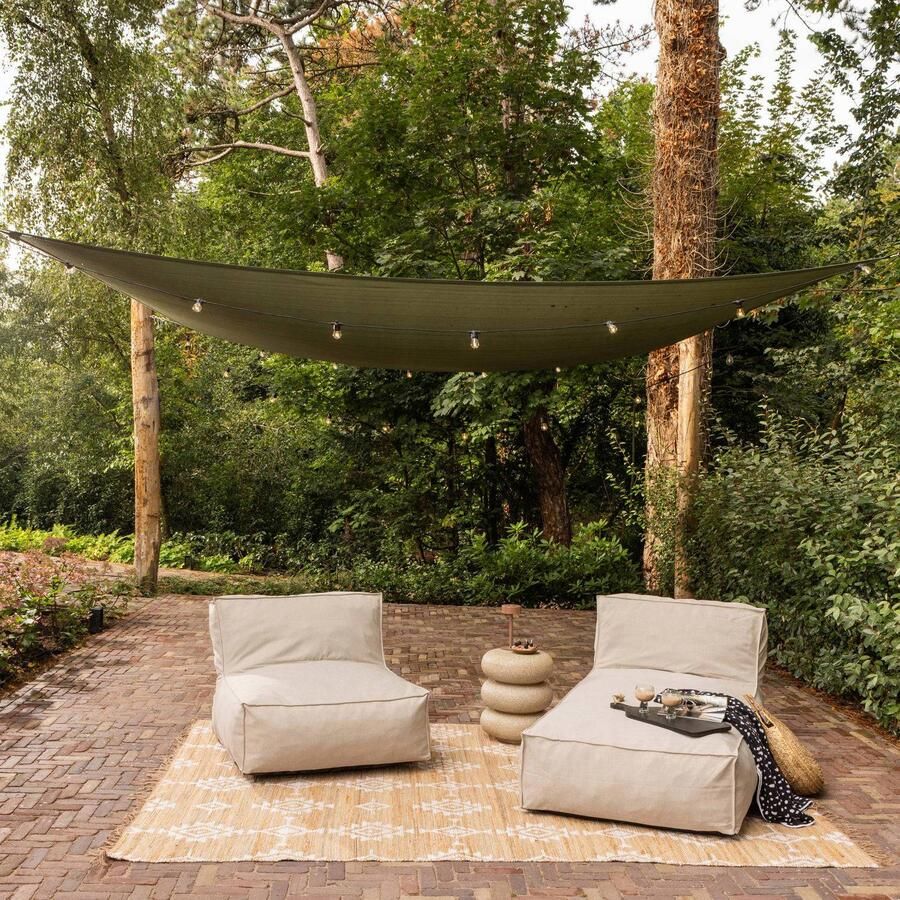 WOOOD Velora Tuin Ligbed & Loungestoel Polyester Zand Set van 2 - Foto 2