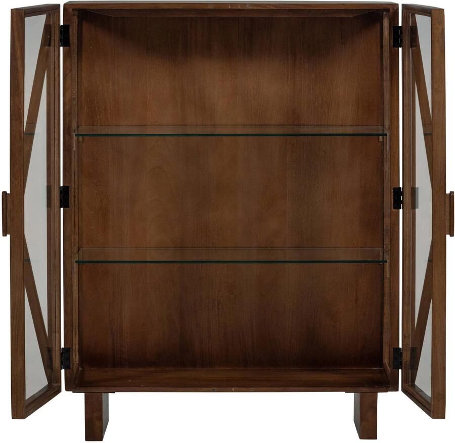 WOOOD Kella Kast 2-Deurs Mango Hout Bruin 132x100x44 - Foto 3