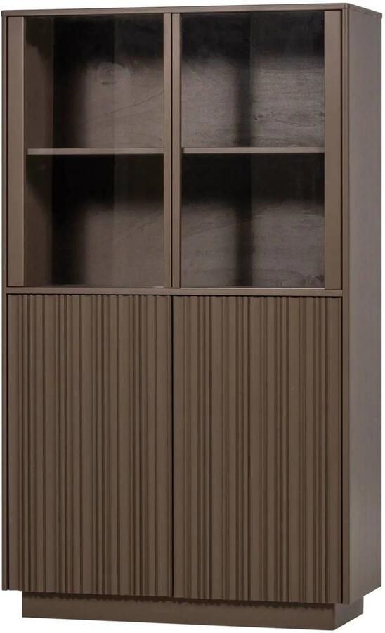 WOOOD Nova Lage Vitrinekast Grenen Truffel Bruin 172x102x40