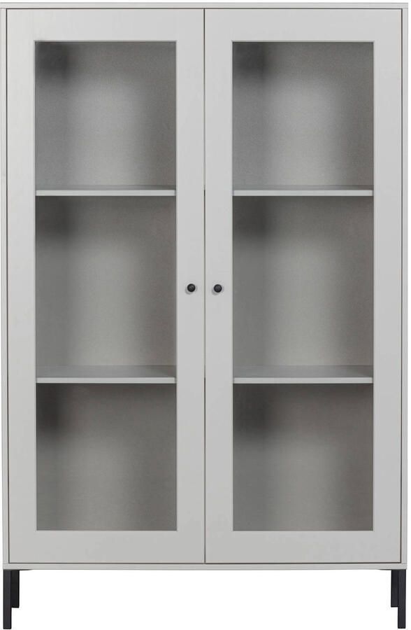 WOOOD Xam Vitrinekast Grenen Wolkengrijs 155x100x40 - Foto 2