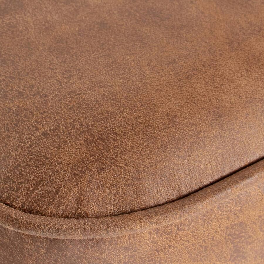 WOOOD Vogue Barstoel Recycle Leer Metaal Cognac Bruin 103x50x55 cm - Foto 2