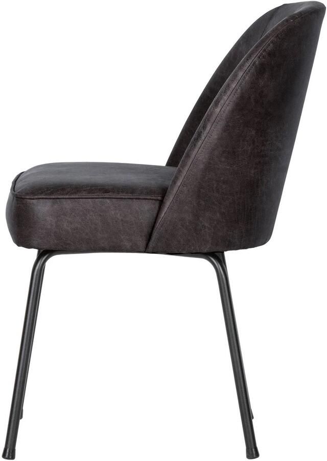 BePureHome eetkamerstoelen Vogue- Leer Zwart Set van 2 - Foto 2
