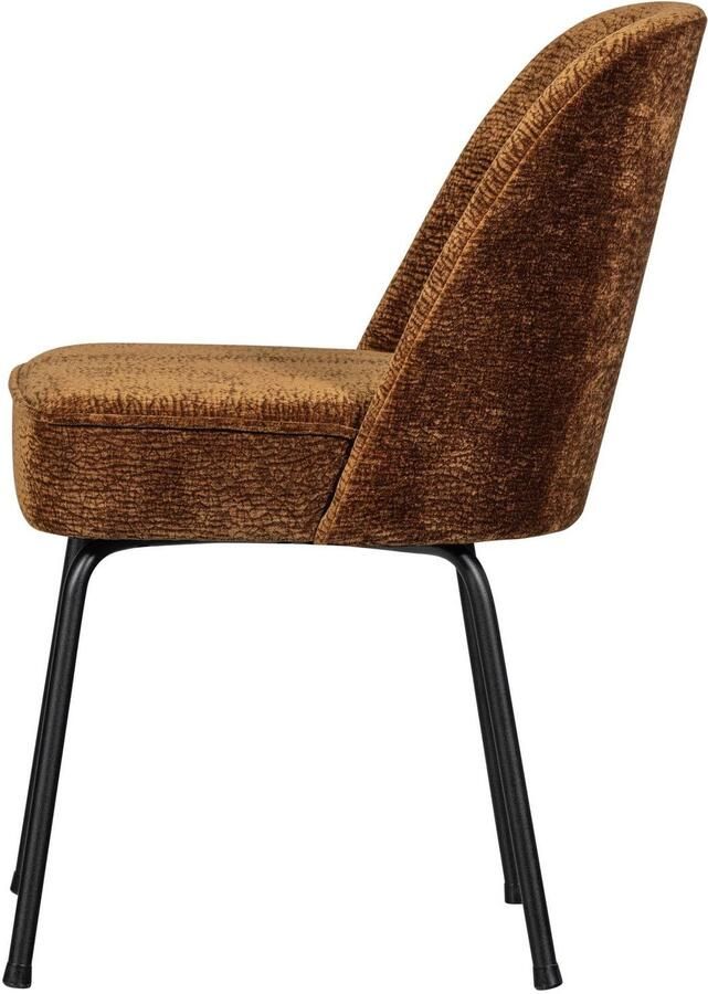 BePureHome Vogue Eetkamerstoelen Polyester Midden Bruin -Set van 2 - Foto 2