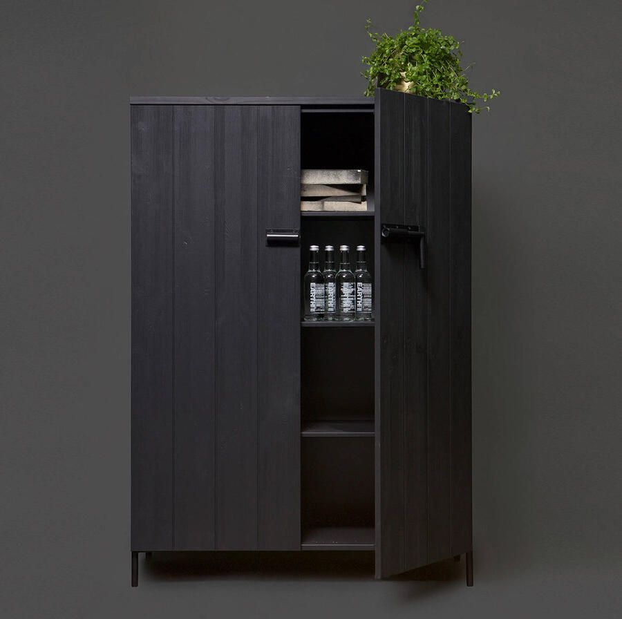 WOOOD Highboard Bruut midischrank hoge kast van massief dennenhout h 141 cm x b 100 cm - Foto 2