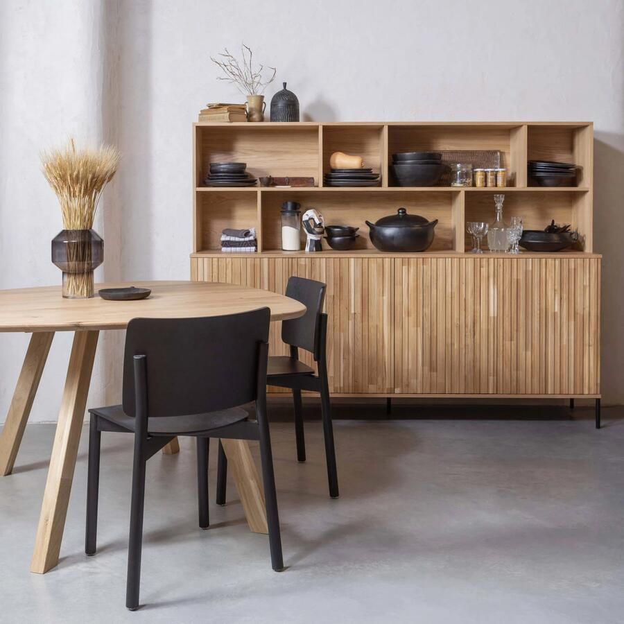 WOOOD Buffetkast Gravu veel opbergruimte push-to-open functie h 150 cm x b 200 cm - Foto 5