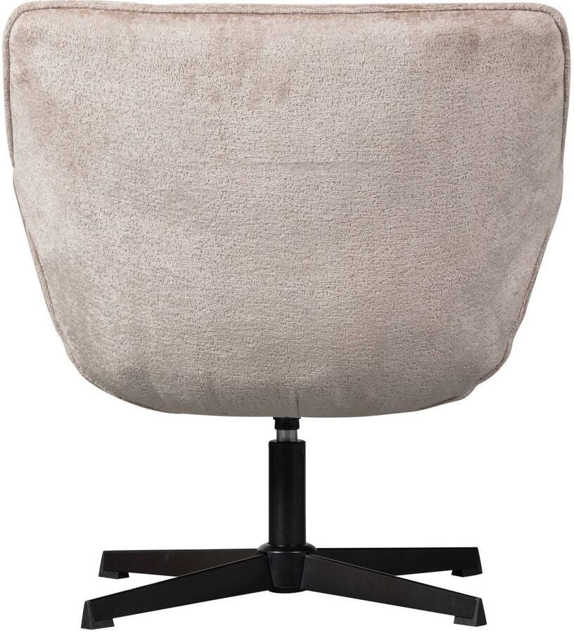 WOOOD Wibo Draaifauteuil Chenille Stof Taupe Beige 94x71x83 cm - Foto 2