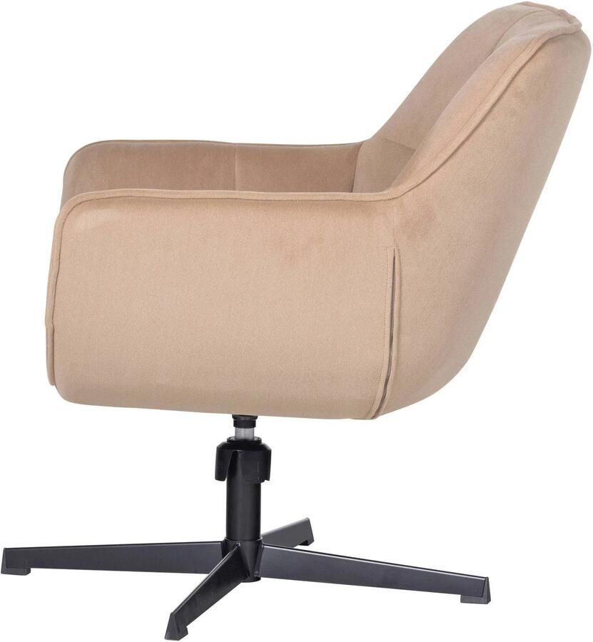 WOOOD Wibo Draaifauteuil Velvet Mat Bruinrood 94x71x83 - Foto 3