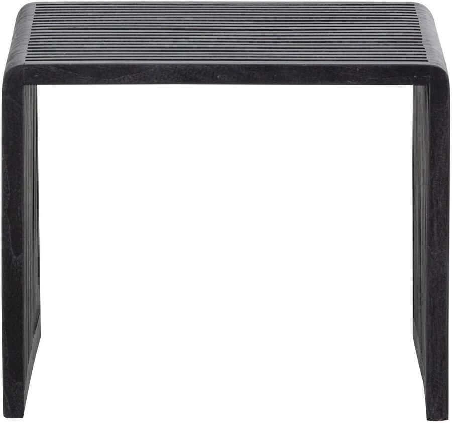 WOOOD Exclusive Bijzettafel Willa Set van 2 stuks Teakhout Zwart Vierkant - Foto 2