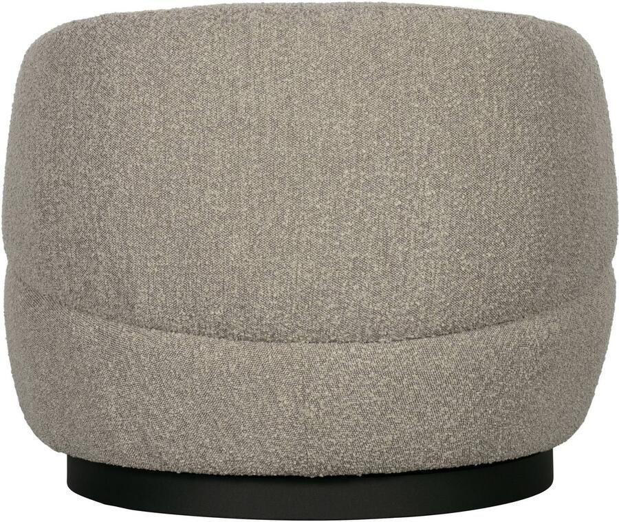 WOOOD Woolly Draaifauteuil Chenille Stof Naturel Beige 71x84x88 cm