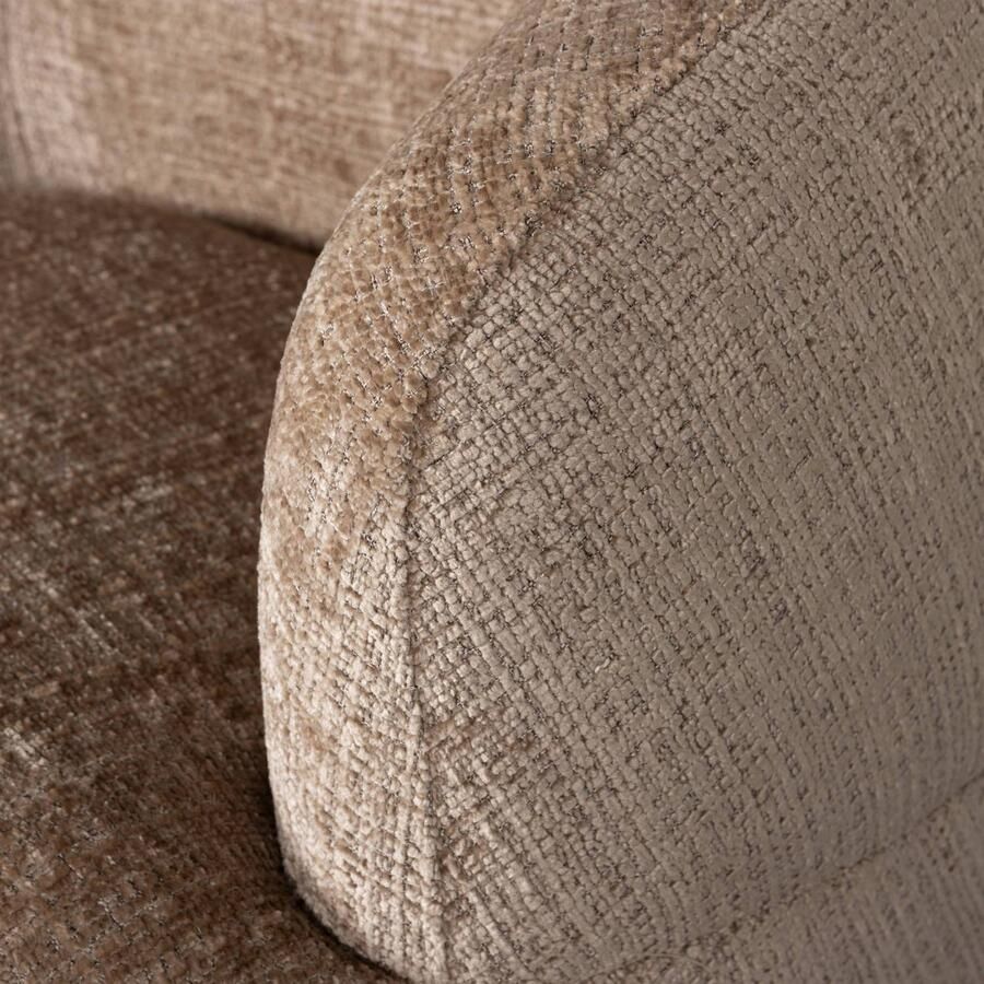WOOOD Woolly Draaifauteuil Chenille Stof Zand Beige 71x84x88 cm - Foto 4