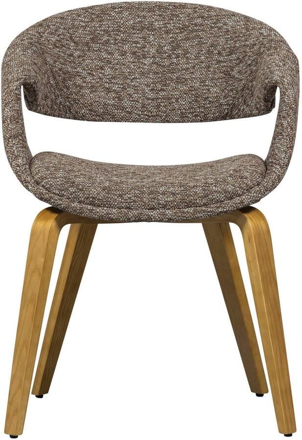 WOOOD Yossi Eetkamerstoelen Met Metalen Koper Poot Zand Set van 2 - Foto 3