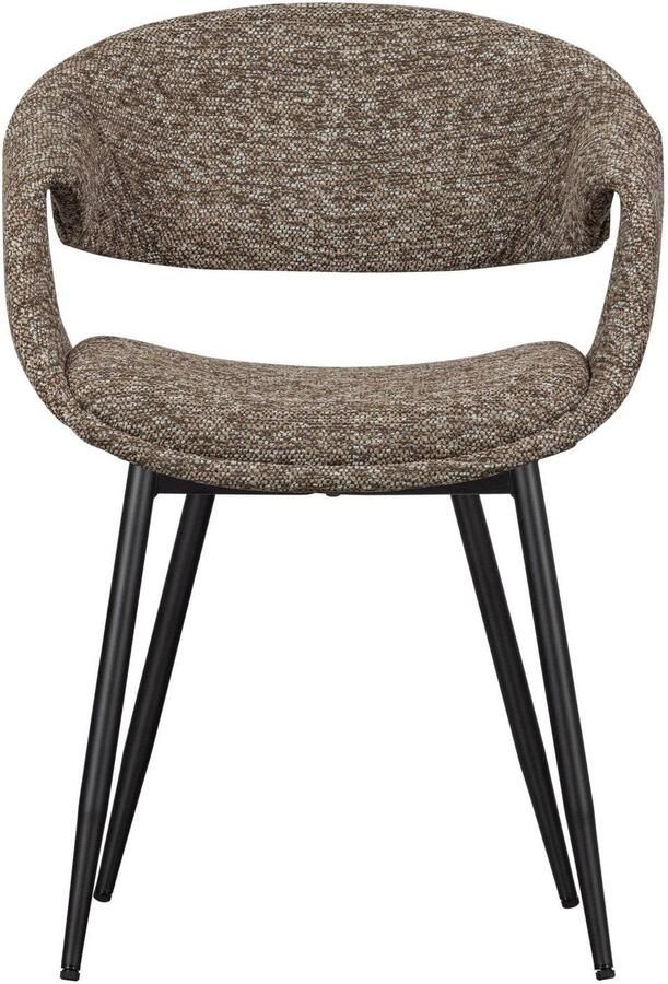 WOOOD Yossi Eetkamerstoelen Met Metalen Koper Poot Zand Set van 2 - Foto 3