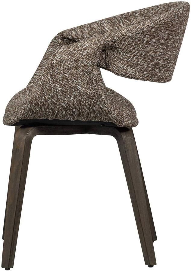 WOOOD Yossi Eetkamerstoelen Met Metalen Koper Poot Zand Set van 2 - Foto 3