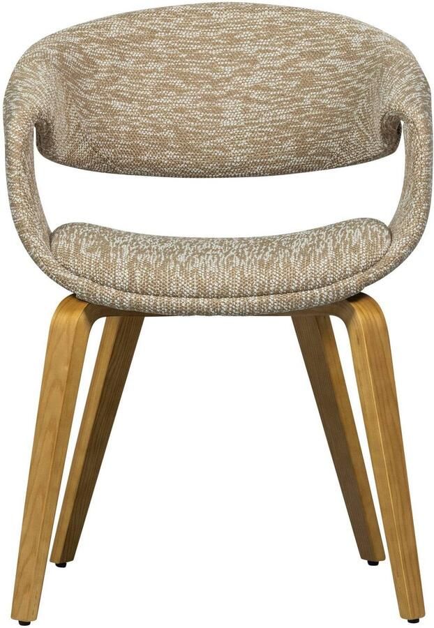 WOOOD Yossi Eetkamerstoelen Met Houten Naturel Poot Zand Set van 2 - Foto 2