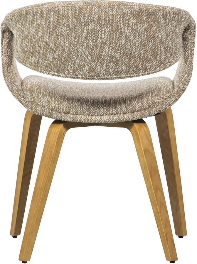 WOOOD Yossi Eetkamerstoelen Met Houten Naturel Poot Zand Set van 2 - Foto 3
