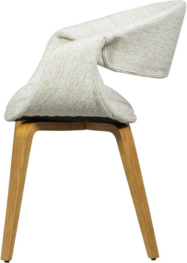 WOOOD Yossi Eetkamerstoelen Met Metalen Koper Poot Zand Set van 2 - Foto 3