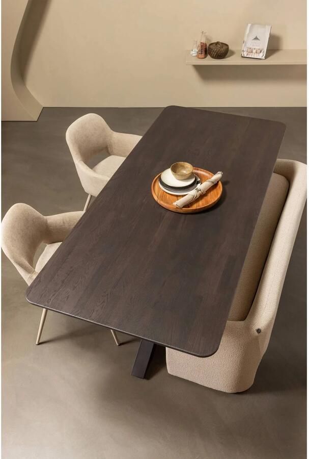 WOOOD Zone Bankje Geweven Stof Beige 58x160x55 cm