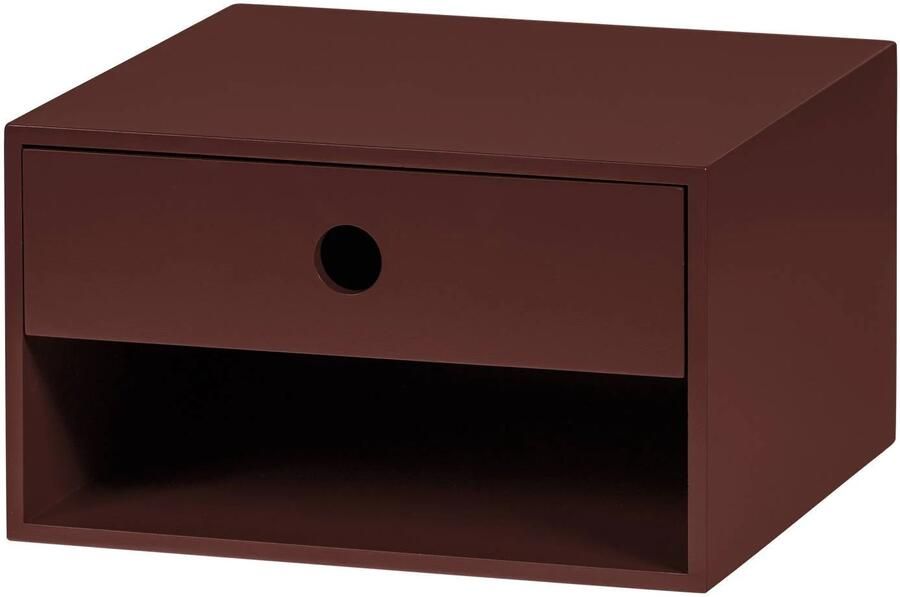 WOOOD Nancy Hangend Nachtkastje Bordeauxrood 20x34x30