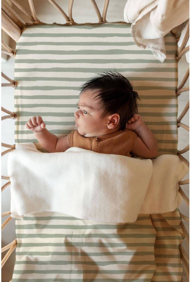 Yumi Baby ledikantlaken Stripe Sage