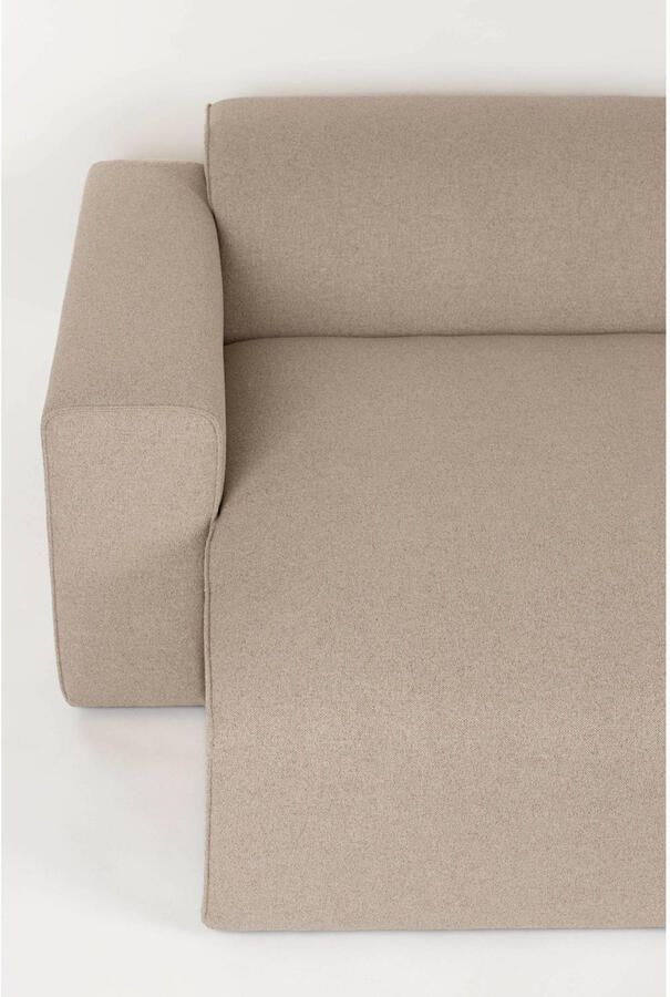 Zuiver Sofa Milka 4 5-zitsbank Chaise longue Links Cappuccino Beige