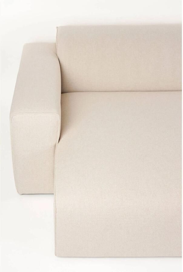 Zuiver Sofa Milka 3-zitsbank Chaise longue Links Zand Crème - Foto 3