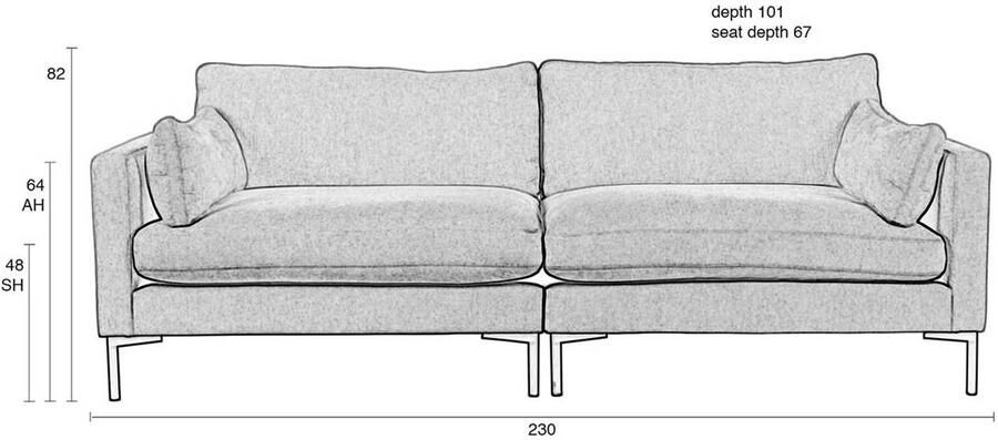Zuiver 3-zits Bank Summer Crème - Foto 2