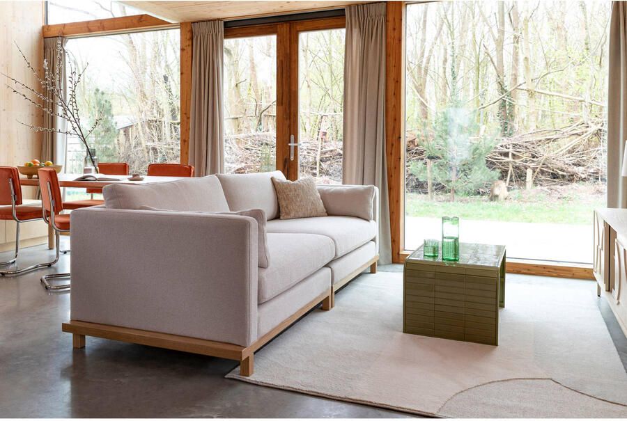 Zuiver Blossom 4 5-zitsbank Eiken Zand Crème