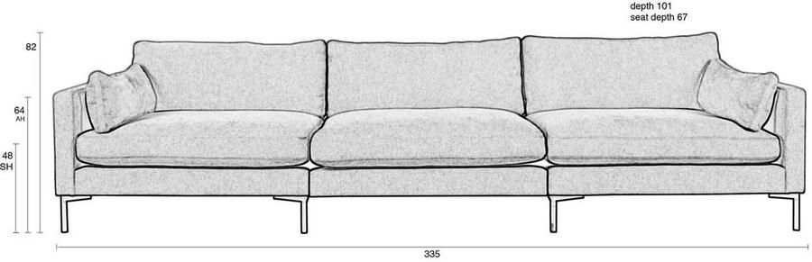 Zuiver 4 5-zits Bank Summer Crème - Foto 2