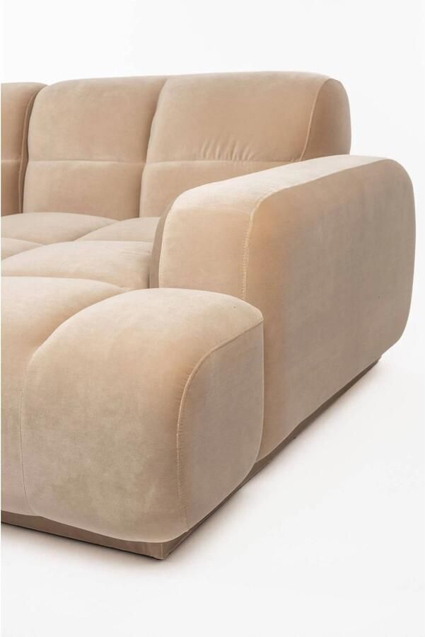 Zuiver 4-zitsbank Hazel rechts beige - Foto 4