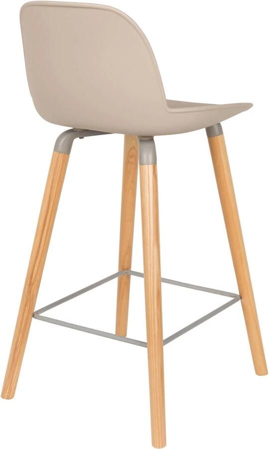 Zuiver Albert Kuip Barkrukken rugleuning 65 cm Taupe Set van 2 - Foto 4