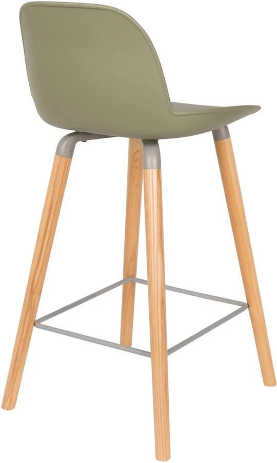 Zuiver Albert Kuip Barkrukken rugleuning 65 cm Groen Set van 2 - Foto 3