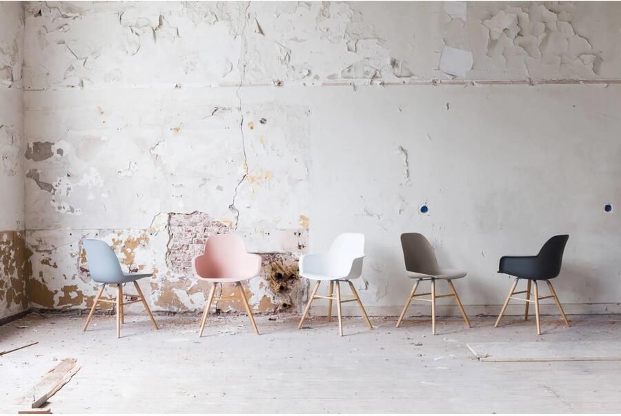 Zuiver Albert Kuip Eetkamerstoelen met armleuning Wit Set van 2 - Foto 3